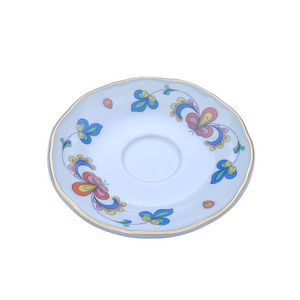 Porsgrund 5 In. Farmers Rose Saucer Trim Scalloped Edge 1993 Saucer Only